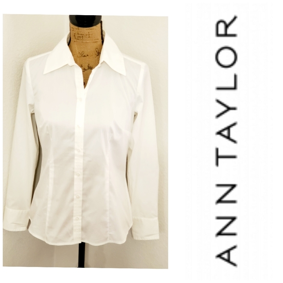 LOFT Tops - Ann Taylor•LOFT•long sleeve•white/cream•EUC•sz. 4•